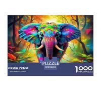 éléphantPuzzles De 1000 Pièces pour Adultes Et Enfants Jeux Familiaux fantaisieDifficile pour La Décoration Intérieure Idée De Cadeau Géniale38x26cm/1000pcs