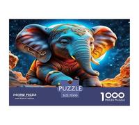 éléphantPuzzles De 1000 Pièces pour Adultes Jeux Familiaux mignonAmusant Et Difficiles Décorations Intérieures Idée De Cadeau Géniale70x50cm/1000pcs