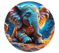 éléphantPuzzles en Bois 1000 Pièces pour Adultes Et Enfants Rond mignonJouet Puzzle À Défi Créatif1000pcs (67.5x67.5cm)