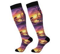 Éléphants D'Afrique Chaussettes De Voyage 50Cm Viaggio Chaussettes De Soutien Sport Chaussette Pour Gym Infirmiers Fitness Avion