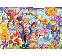 Elephants In The Garden - Puzzle 1000 Pièces