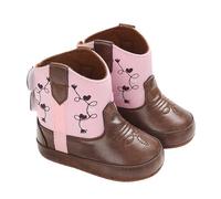 Elephants Lot de 20 bottines de cowboy à semelle souple et antidérapantes pour bébé fille et garçon, Rose, 19 EU