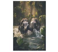 ElephFourmi Puzzle Adulte 1000 Pièces Artisanat Cadeau Famille Puzzles Classique 3D Puzzle Jouet en Bois Cadeau Unique Décoration Intérieure （78×53cm）