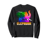 Elephunk Élégant Éléphant Coloré et Humoristique Sweatshirt