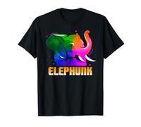 Elephunk Élégant Éléphant Coloré et Humoristique T-Shirt