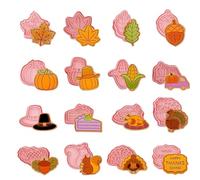 Elepl 16 Pièces Emporte Piece Pate a Sucre 3D Moule Biscuit avec Feuille D'érable Ecureuil Motif de Dinde pour la FêTe de Action de GrâCes DIY DéCoration de GâTeau