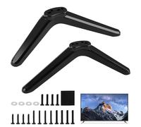 Elepl Pied TV Universel Noirs avec Vis Support de Table Smart TV Pieds de Meuble TV Distance de Trou de Montage de 17-20 mm Support TV sur Pied Compatible 32/40/49/50/55 Pouces Téléviseurs LCD LED