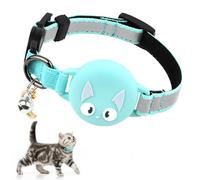 ELEPRUC Collier Chat Airtag Accessoire, Réfléchissant GPS Collier Chat, Réglable avec Boucle de sécurité Anti étranglement, Compatible avec Apple Airtag