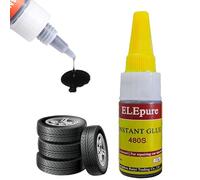 ELEpure Colle Pneu Voiture | Colle Caoutchouc Vulcanisante pour Meche & Rustine | Réparation Rapide Pneus Auto, Moto, Camion, Vélo (20g)