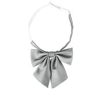 Elerevyo Bande élastique pré-nouée de couleur unie pour femmes, nœuds papillon réglables pour uniforme de cosplay Gris clair Taille unique