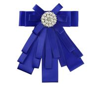 Elerevyo Broche en ruban pour femme avec nœud papillon pré-noué, taille unique, Polyester