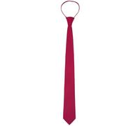 Elerevyo Cravate Slim Pré-NouéE Ajustable En Satin De Couleur Unie Pour Homme, 5 Cm, IdéAle Pour Les Mariages D'Affaires Rouge Vineux One Size