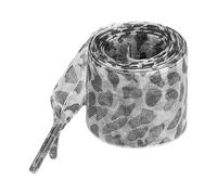 Elerevyo Lacets Plats et Larges en Ruban Imprimé Léopard pour Baskets Gris 80×2.5cm/31.5"×1"
