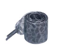 Elerevyo Lacets Plats et Larges en Ruban Imprimé Léopard pour Baskets Noir 80×4cm/31.5"×1.6"
