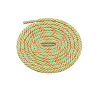 Elerevyo Lacets Ronds à Carreaux Tricolores pour Chaussures 2 Paires Jaune/Bleu ciel/Magenta 120cm/47.2"