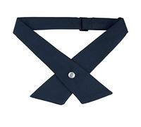 Elerevyo Nœuds papillon croisés réglables pour hommes et femmes, cravate solide à bouton-pression pour uniforme scolaire Bleu marin Taille unique