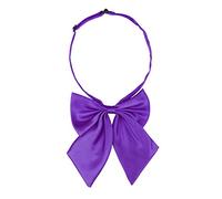 Elerevyo Nœuds papillon pour femmes, ruban de couleur unie, nœud papillon pré-noué, uniforme réglable Mauve Taille unique