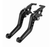 Elerose pour motorcycle brake lever Poignée de Frein à Disque Double Moto, Scooter de Moto Universel Modifié CNC Double Levier de Frein à Disque en Alliage D'aluminium Réglable (1 Paire)(Noir)