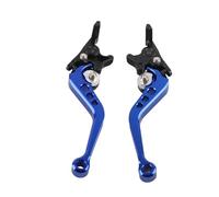 Elerose pour motorcycle brake lever Poignée de Frein à Disque Double Moto, Scooter de Moto Universel Modifié CNC Double Levier de Frein à Disque en Alliage D'aluminium Réglable (1 Paire)(Bleu)