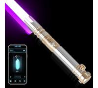 ELESKOCO Sabre laser de duel à balancement fluide, couleurs RVB infinies changeables avec 16 polices sonores et contrôle de mouvement | Sabre laser à poignée en aluminium de qualité supérieure pour