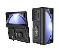 ELESNOW Coque pour Samsung Galaxy Z Fold 6, avec Protection de la Charnière et Caméra, Anneau Rotatif, Support Robuste Antichoc Étui Housse pour Samsung Galaxy Z Fold6 5G (Noir)