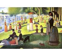 Eletina Kit de peinture à l'huile à pigments par numéros pour adultes, dimanche après-midi sur l'île, peinture acrylique, pinceaux à dessin, décoration murale, cadeau 40,6 x 50,8 cm, Georges Seurat