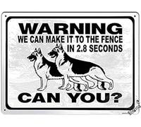 Eletina twinkle Plaque en aluminium avec inscription « Warning We Can Make It to The Fence » - Décoration murale - 20,3 x 30,5 cm