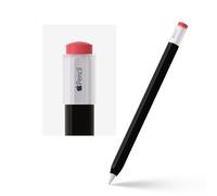 ELETIUO Coque en silicone compatible avec Apple Pencil 2ème génération, étui de protection avec capuchon et accessoires compatible avec iPad Pro 11 12,9", noir