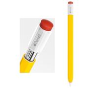 ELETIUO Coque en silicone compatible avec Apple Pencil (USB-C), support de protection avec capuchon, coque antidérapante, prend en charge le stylet Apple 3ème génération, jaune vintage