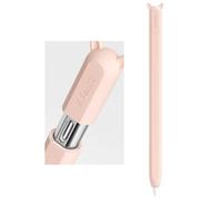 ELETIUO Coque en silicone USB-C compatible avec Apple Pencil support de protection antidérapante capuchon prend en charge stylet Apple 3ème génération rose