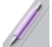 ELETIUO Housse en Silicone Compatible avec Apple Pencil (USB-C), Apple Pencil 1ère/2ème génération, adhésif Puissant attaché à l'iPad pour Stylets et la Plupart des stylos, Violet