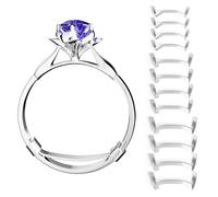 ELETIUO Lot de 12 protège-bagues en métal rempli pour bagues lâches, 3 tailles pour différentes largeurs de bande, ajusteurs invisibles