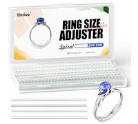 ELETIUO Lot de 16 ajusteurs de taille de bague, gardes en silicone invisibles en 4 tailles pour bagues lâches, réducteurs ajustables en spirale pour hommes et femmes