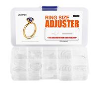 ELETIUO Lot de 60 ajusteurs de taille de bague pour bagues lâches, 2 styles, protège-bague, 10 tailles pour homme et femme, Silicone
