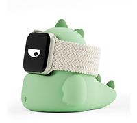 ELETIUO Support de Charge Compatible avec Apple Watch Series Ultra/8/SE2/7/6/SE/5/4/3/2/1, Base de Charge pour iWatch de Dinosaure, Compatible avec Mode Table de Nuit, Vert Menthe