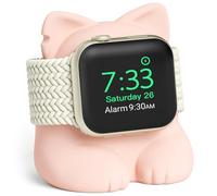 ELETIUO Support de Chargeur Compatible avec Apple Watch Series 49/45/44/42/41/40/38 mm, iWatch Ultra2/Ultra/9/8/7/6/SE2/SE/5/4/3/2/1, Accessoires de Station de Chargement en Silicone, Prend en Charge
