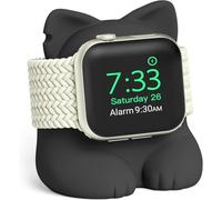 ELETIUO Support de chargeur compatible avec Apple Watch Series 49/45/44/42/41/40/38 mm, iWatch Ultra2/Ultra/9/8/7/6/SE2/SE/5/4/3/2/1, station de charge en silicone prenant en charge le mode support de