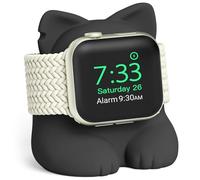 ELETIUO Support de chargeur compatible avec Apple Watch Series 49/45/44/42/41/40/38 mm, iWatch Ultra2/Ultra/9/8/7/6/SE2/SE/5/4/3/2/1, station de charge en silicone prenant en charge le mode support de
