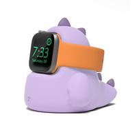 ELETIUO Support de chargeur compatible avec Apple Watch Series Ultra/8/SE2/7/6/SE/5/4/3/2/1 (49 mm, 45 mm, 44 mm, 42 mm, 41 mm, 40 mm, 38 mm),Prend en charge le mode table de nuit, violet
