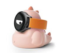 ELETIUO Support de chargeur compatible avec Huawei Watch 3/3 Pro/GT2 Pro/GT3/GT3 Pro/D, station de charge Dinosaure, prend en charge le mode table de nuit, rose