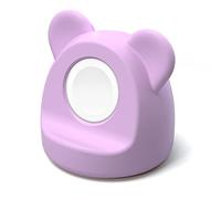 ELETIUO Support de chargeur iWatch compatible avec Apple Watch Series 45/44/42/41/40/38 mm (7/6/SE/5/4/3/2/1) accessoires, support de charge en silicone prend en charge le mode table de nuit, violet