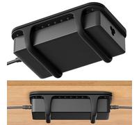 ELETIUO Support de chargeur universel en silicone pour ordinateur portable, support de brique d'alimentation sous le bureau pour charger des briques et des câbles, support flexible et antidérapant