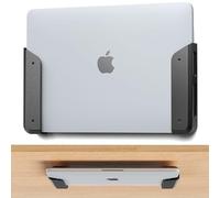 ELETIUO Support Mural et sous Le Bureau pour Ordinateur Portable avec adhésif et vis, 26 mm d'épaisseur, Coussinets Anti-Rayures, Universel pour MacBook, Surface, claviers, tablettes, commutateurs et