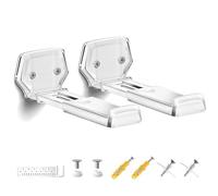 ELETIUO Support mural pour barre de son, profondeur réglable de 9,7 à 16,5 cm, support universel pour barre de son sous TV Samsung, Sony, LG, Vizio, Bose, JBL, Sonos, peut supporter jusqu'à 22,7 kg