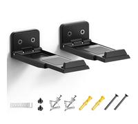 ELETIUO Support mural pour barre de son Samsung, LG, Sony, JBL, Vizio, Sonos et plus encore, profondeur réglable de 8,9 à 15,5 cm, étagère de barre de son sous TV, noir