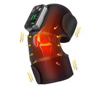 Eletric Heating Knee Massager Vibration Thermal Therapy For Shoulder Arthritis Massage Joint Pain Relief Warm Wrap Brace Utilisation sans danger(Black 1pcs)