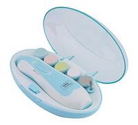 Eletric Nail Trimmer Safe Baby Nail Clipper Set with 6 in 1 Grinding Head Polish Device for Infant Trimmer Toes Fingernails(Bleu) Hands, Foot, Mouth and Nose