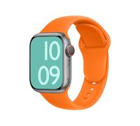ELETTRONEO C1A Bracelet Sport pour Apple Watch Band Ultra 3 2 49mm, Series 11 10 46mm, 9 8 7 45mm 41mm, SE 6 5 4 44mm 40mm, 3 2 1 42mm 38mm Femme Homme Silicone,Orange