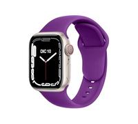 ELETTRONEO C1B Bracelet Sport pour Apple Watch Band Ultra 3 2 49mm, Series 11 10 46mm, 9 8 7 45mm 41mm, SE 6 5 4 44mm 40mm, 3 2 1 42mm 38mm Femme Homme Silicone,Violet Reine