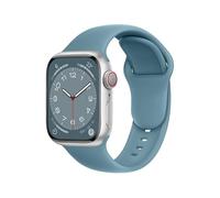 ELETTRONEO SBC1 Bracelet Sport pour Apple Watch Band Ultra 3 2 49mm, Series 11 10 46mm, 9 8 7 45mm 41mm, SE 6 5 4 44mm 40mm, 3 2 1 42mm 38mm Femme Homme Silicone, Bleu Mégalodon